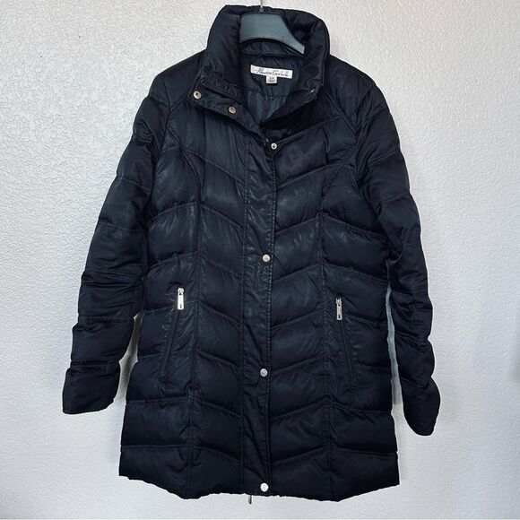 Kenneth Cole Black Puffer Winter Coat Jacket M - Picture 1 of 4